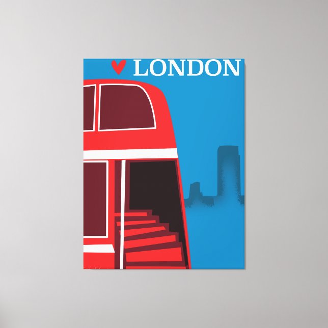London Red Bus Canvas Print (Front)