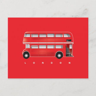 London red bus - double decker postcard