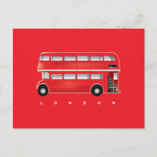 London red bus - double decker postcard (Front)