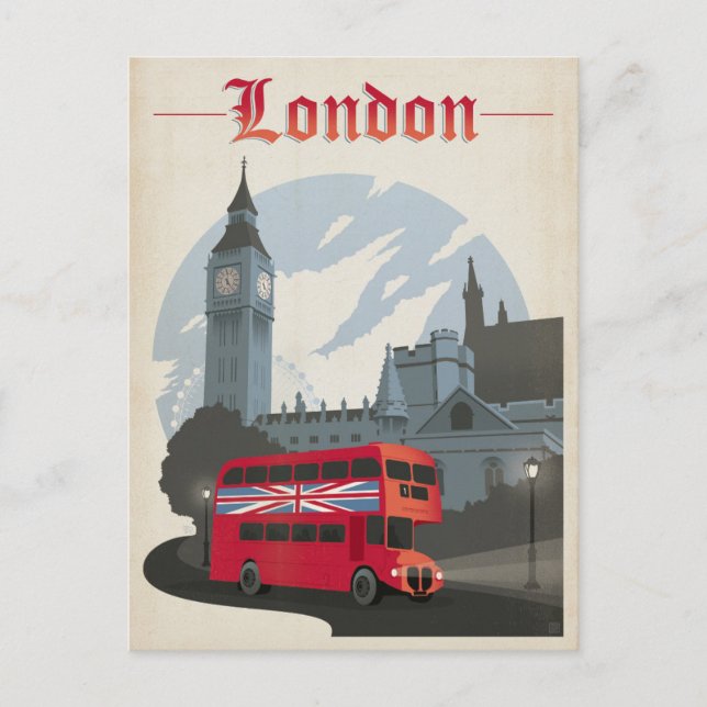 London - Red Bus Postcard (Front)