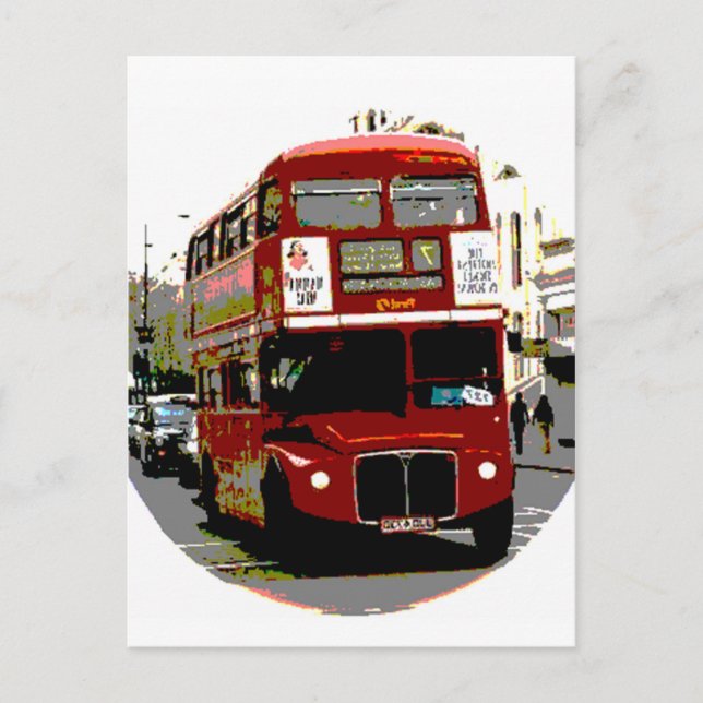 London Red Bus Routemaster Buses Postcard (Front)