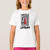 London Red Phone Booth Kids T-Shirt
