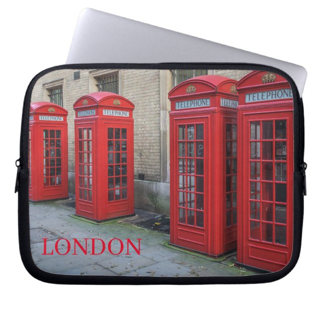 London red phone boxes view laptop case (Front)