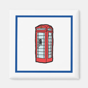 London Red Telephone Booth British Travel Ar Magnet