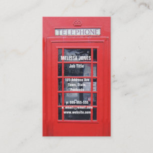 London Red Telephone Box Business Card