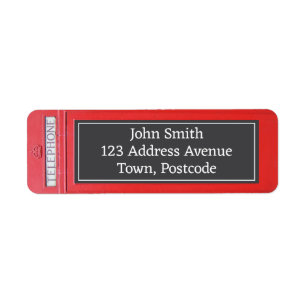 London Red Telephone Box Personal Address
