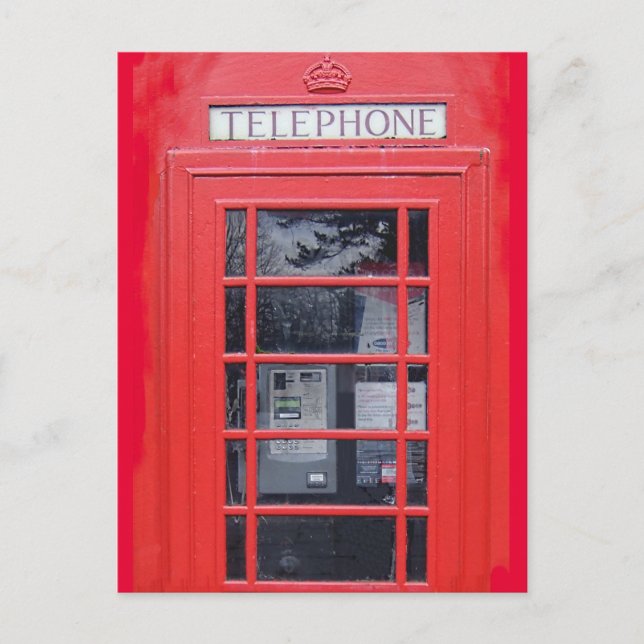London Red Telephone Box Postcard (Front)