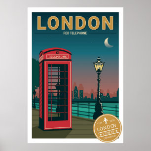 London Red Telephone Poster