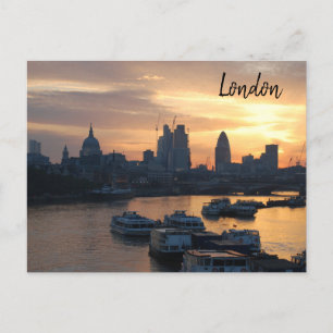 London - River Thames Sunrise Postcard