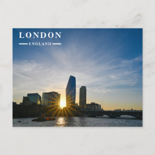 London River Thames Sunset Holiday Postcard