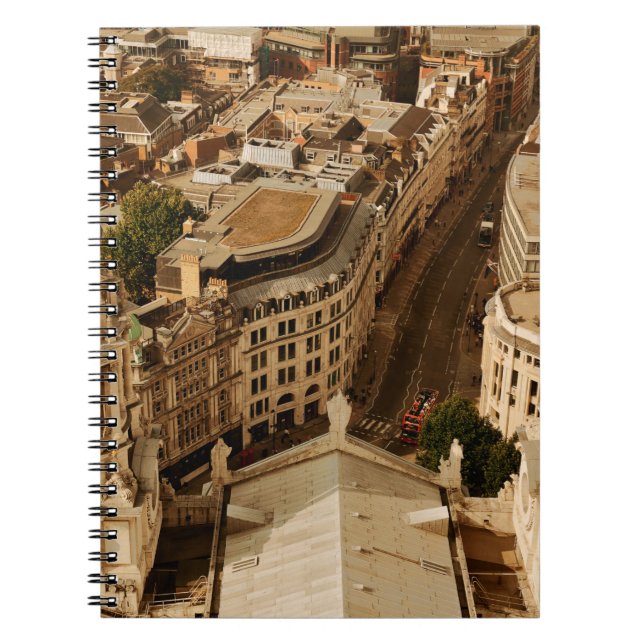 London rooftop view panorama with urban architectu notebook (Front)