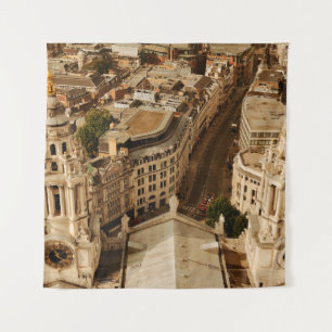 London rooftop view panorama with urban architectu tapestry