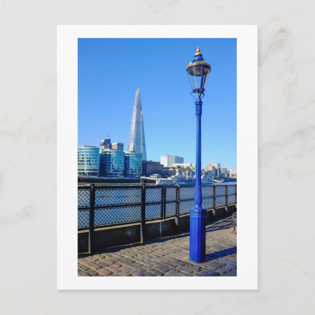 London Shard and Street Lamp Postcard (Front)