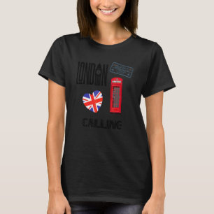 London Sights Souvenir Phonebooth Great Britain Fl T-Shirt