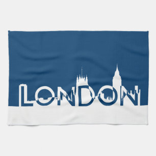 London silhouette tea towel
