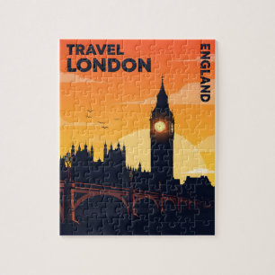 London skyline at sunset with big ben jigsaw puzzle