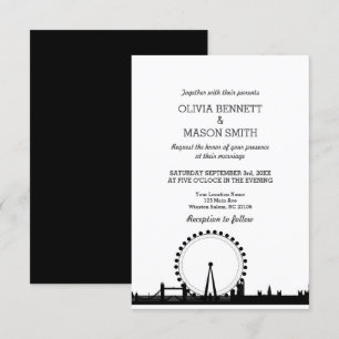 London Skyline Cityscape Wedding Invitation