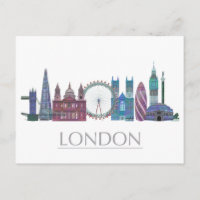 London Skyline Coloured Buildings