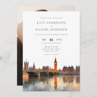 London Skyline Destination Photo Wedding