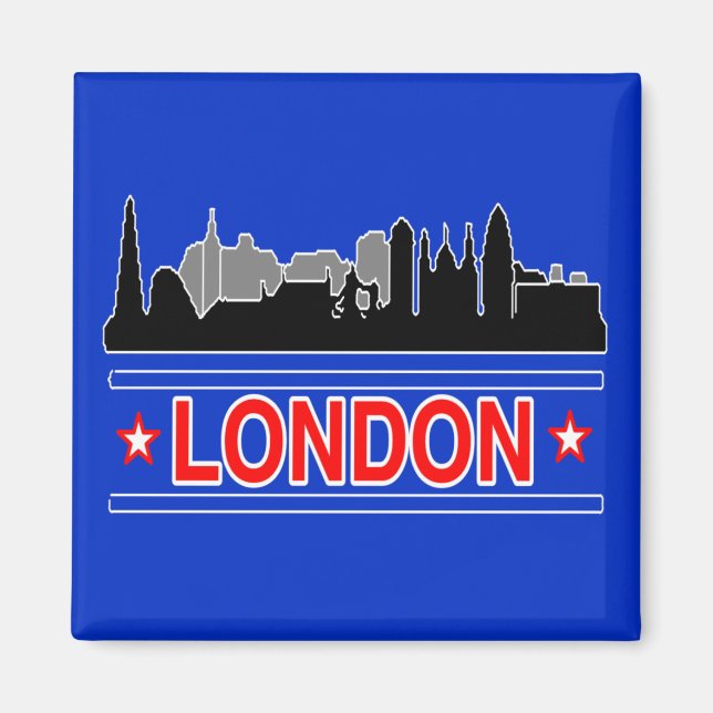 London Skyline Fridge Magnet (Front)