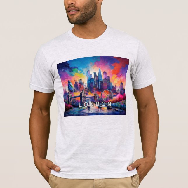London Skyline Graffiti Art  T-Shirt (Front)