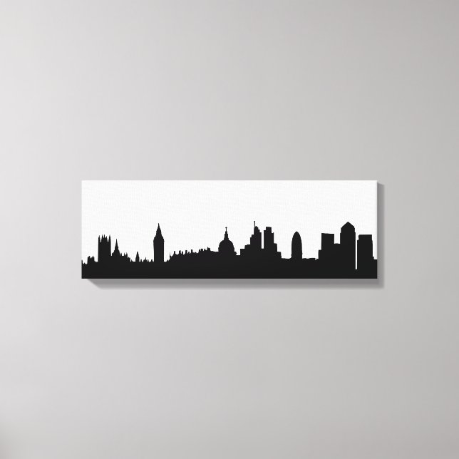 London skyline silhouette cityscape canvas print (Front)