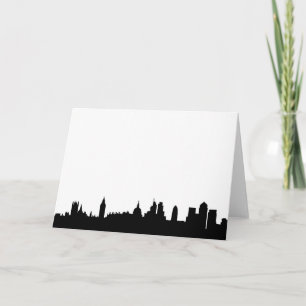 London skyline silhouette cityscape card