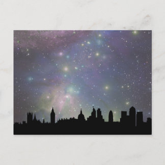 London skyline silhouette cityscape postcard