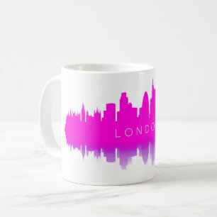 London Skyline Silhouette – Modern Pink Coffee Mug