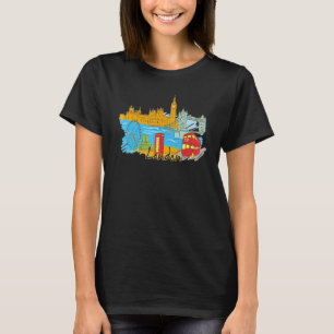 London Skyline Souvenirs British Uk Memorabilia Si T-Shirt