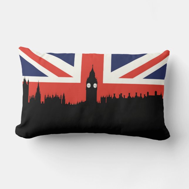 London Skyline | The British Flag Lumbar Cushion (Front)