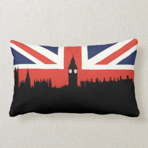 London Skyline   The British Flag Lumbar Cushion