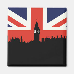 London Skyline The British Flag Magnet
