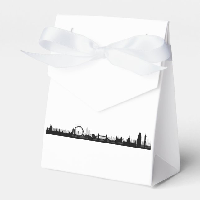 London Skyline Themed Party Favor Boxes (Front Side)