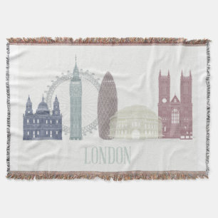 London Skyline Throw Blanket