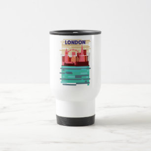 London skyline travel poster. mug