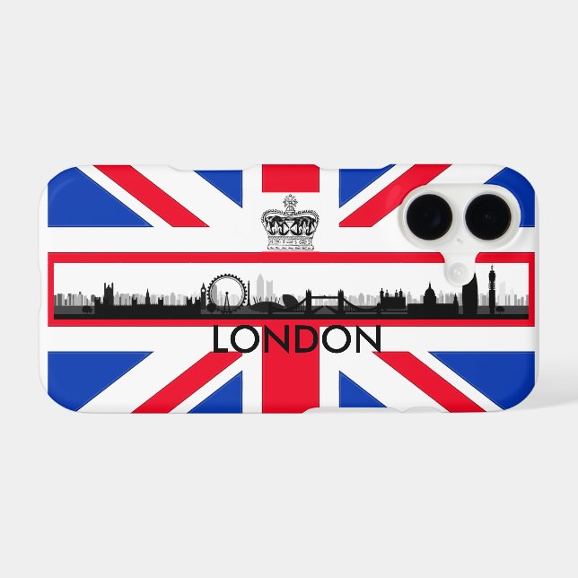 London Skyline Union Jack Flag (Back (Horizontal))