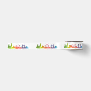 London skyline United Kingdom England party Satin Ribbon