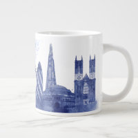 London Skyline - Watercolor Blue