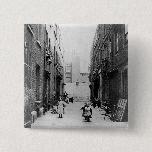 London Slums, 1899 15 Cm Square Badge (Front)