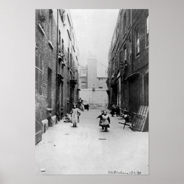 London Slums, 1899 Poster (Front)