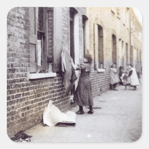 London Slums Square Sticker