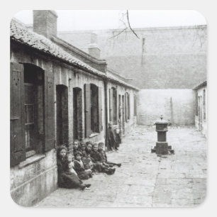 London Slums Square Sticker