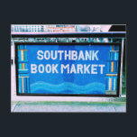 London Southbank Bookmarket Postcard<br><div class="desc">Send someone a note or just show off your love a good book and London with this postcard from the Southbank Bookmarket along the Thames River.</div>