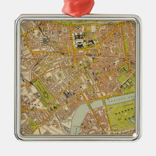 London Southwest Metal Tree Decoration (Front)