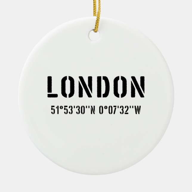 London Souvenir City Ceramic Tree Decoration (Front)