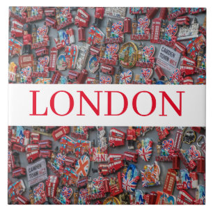 London souvenirs ceramic photo tile