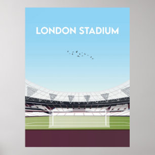 London Stadium Illustration Design Poster