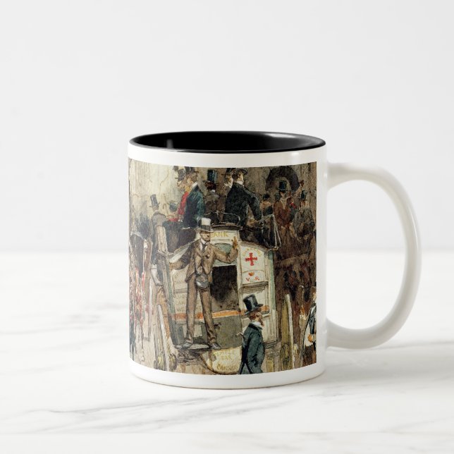 London Street, 1869 Two-Tone Coffee Mug (Right)
