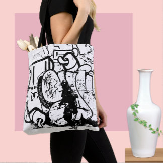 London Street Art Bag, Samurai, Creative Art Tote Bag